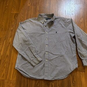 Ralph Lauren Brown Checkered Button Down Shirt